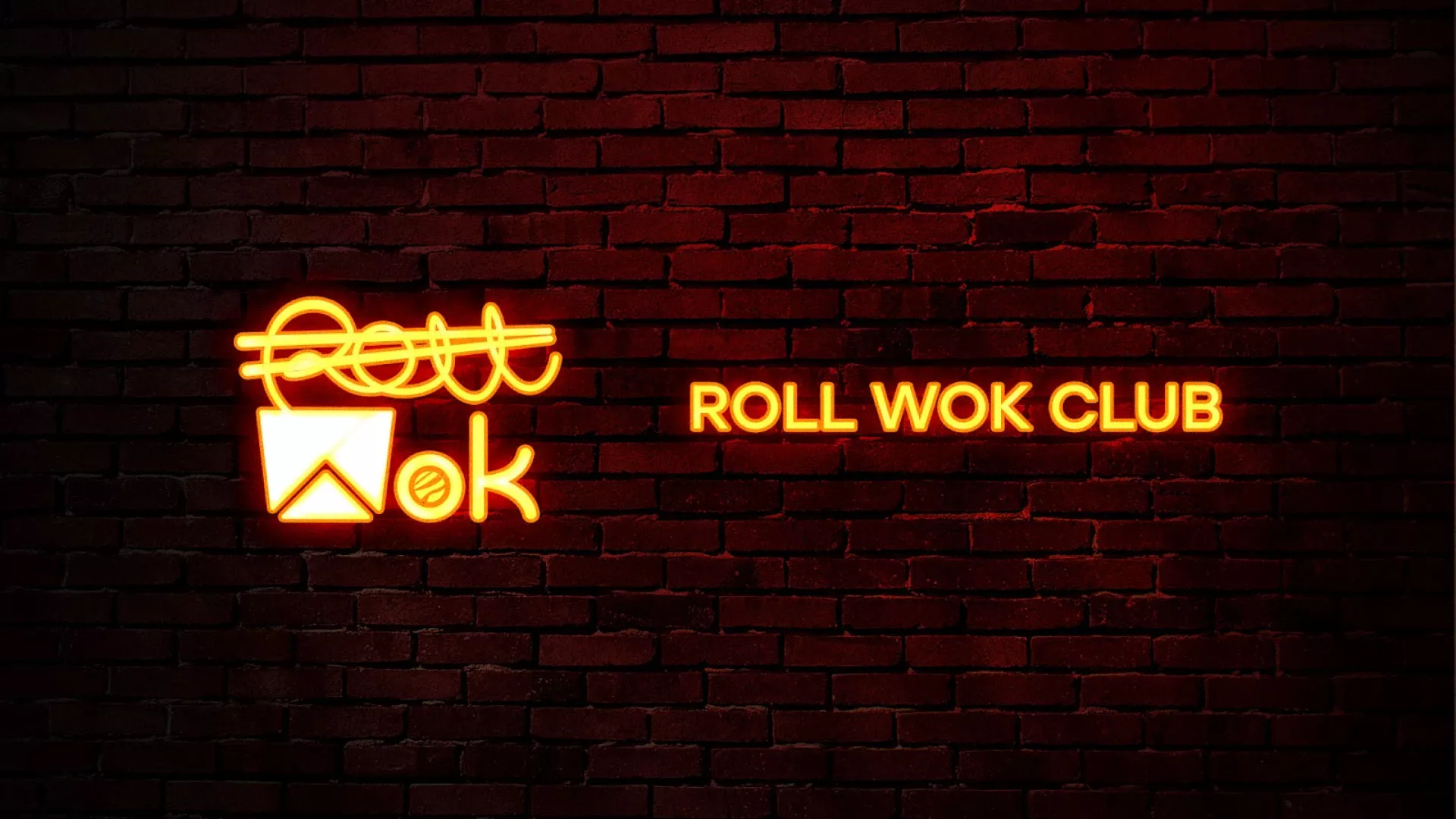 Разработка интерьерной вывески суши-бара «Roll Wok Club» в Дербенте